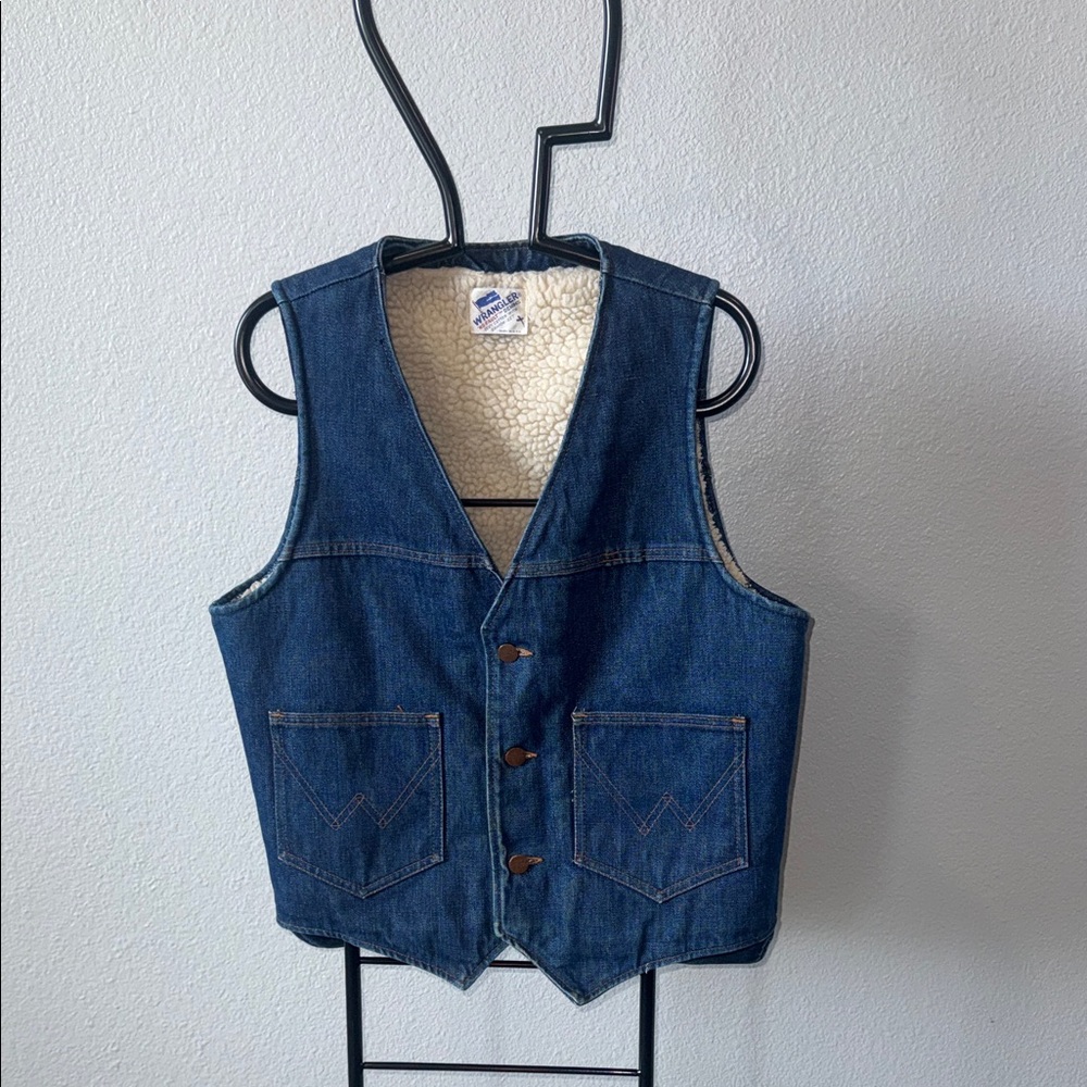 Vintage Wrangler Sherpa Lined Vest